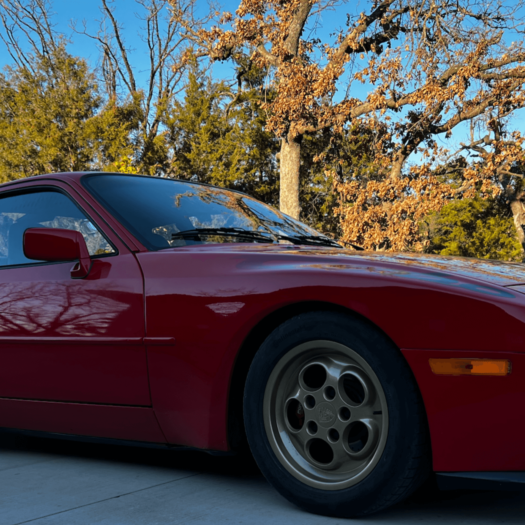 picture of a red 944 Porsche Turbo