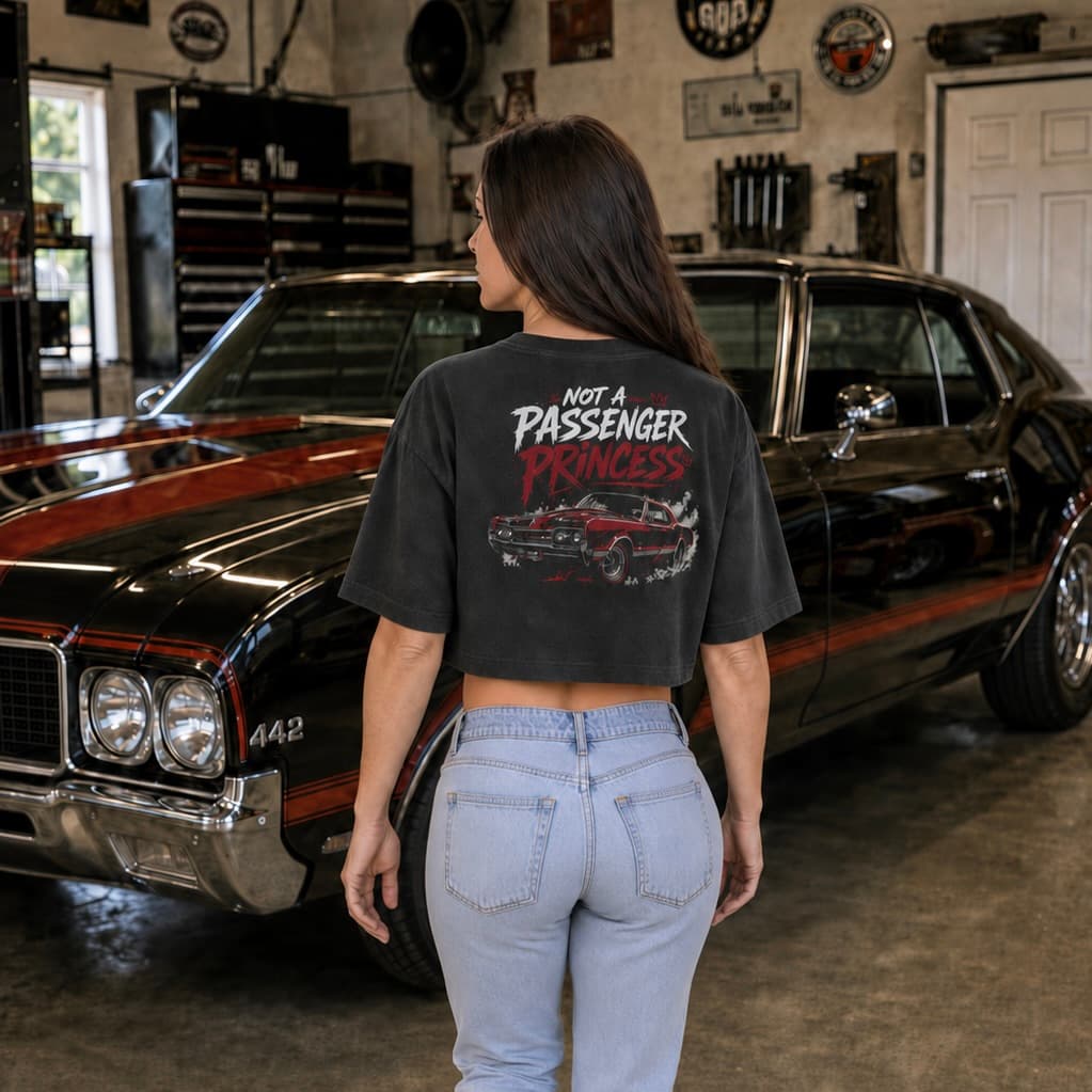 NOT a Passanger Princess - Women’s garment dye cropped tee